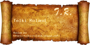 Telki Roland névjegykártya